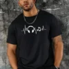 Music Headphone Creative Print, Men's Casual Round Neck T-Shirt, Simplistic Style, Comfortable Fit For Everyday Wear