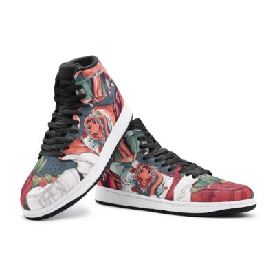 Chinese Red Dragon Sneakers, Cool Custom Shoes