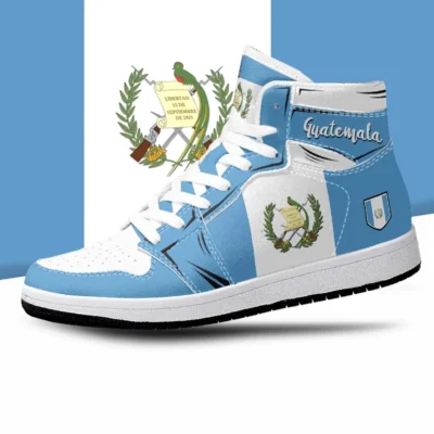 Colorful High Top Sneakers Flag