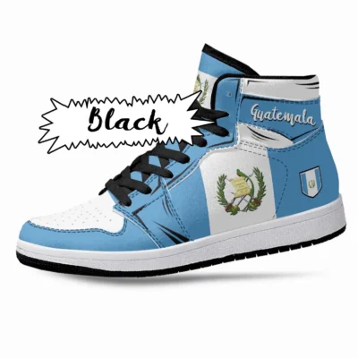 Colorful High Top Sneakers Flag