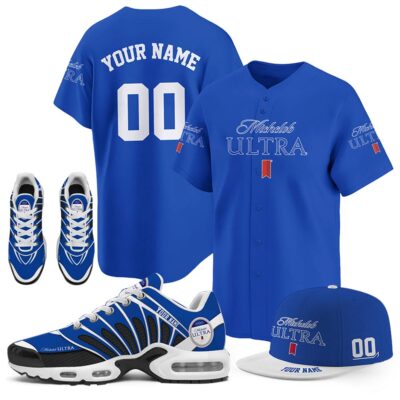 Combo Michelob Ultra Custom Name Combo Jersey Sneakers And Hat