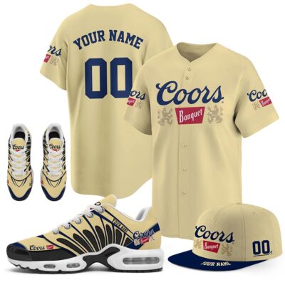 Combo Coors Banquet Custom Name Combo Jersey Sneakers And Hat