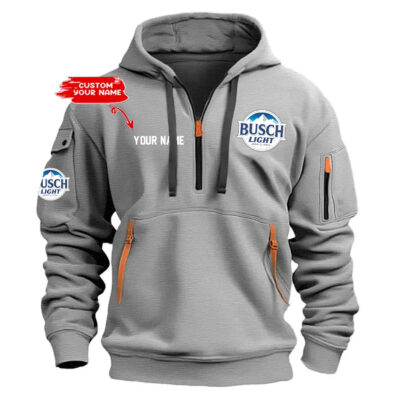 Personalized Busch Light Exclusive Logo Hoodie Half Zipper Hoodie