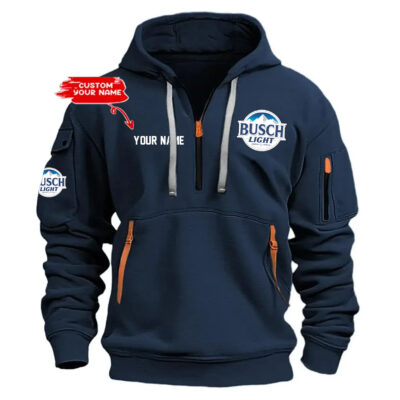 Personalized Busch Light Exclusive Logo Hoodie Half Zipper Hoodie