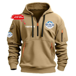 Personalized Busch Light Exclusive Logo Hoodie Half Zipper Hoodie