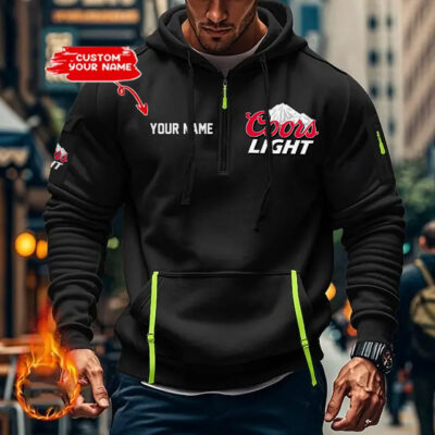 Personalized Coors Light Exclusive Logo Hoodie Half Zipper Hoodie