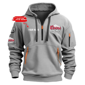 Personalized Coors Light Exclusive Logo Hoodie Half Zipper Hoodie