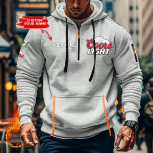 Personalized Coors Light Exclusive Logo Hoodie Half Zipper Hoodie