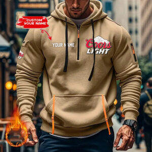 Personalized Coors Light Exclusive Logo Hoodie Half Zipper Hoodie