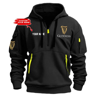 Personalized Guinness Exclusive Logo Hoodie Half Zipper Hoodie