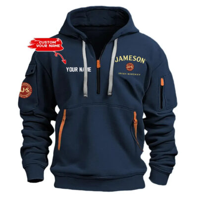 Personalized Jameson Exclusive Logo Hoodie Half Zipper Hoodie