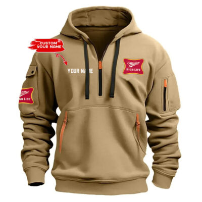 Personalized Miller High Life Exclusive Logo Hoodie Half Zipper Hoodie