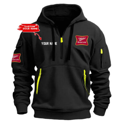 Personalized Miller High Life Exclusive Logo Hoodie Half Zipper Hoodie