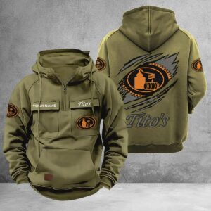 Personalized Tito’s Multi-Pockets Zip-Up Hoodie