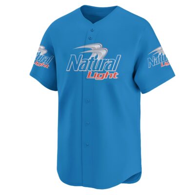 Personalized Natural Light Baseball Jersey - Blue