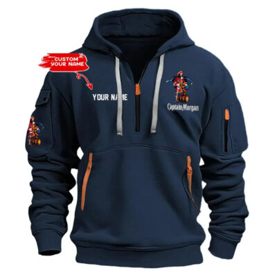 Personalized Captain Morgan Half Zipper Hoodie