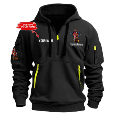 Personalized Captain Morgan Half Zipper Hoodie