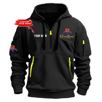 Personalized Crown Royal Half Zipper Hoodie