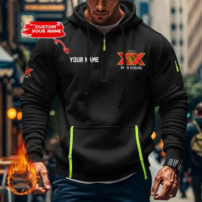 Personalized Dos Equis Half Zipper Hoodie