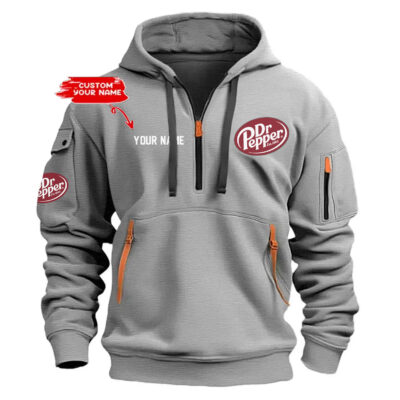 Personalized Dr. Pepper Half Zipper Hoodie