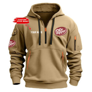 Personalized Dr. Pepper Half Zipper Hoodie