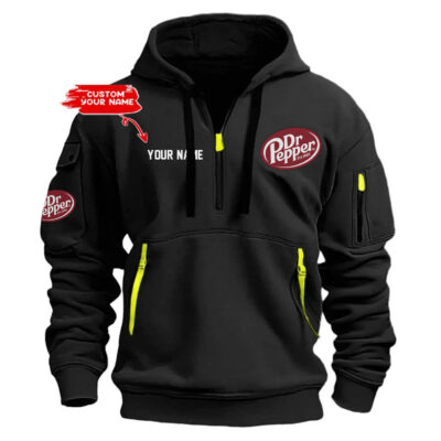 Personalized Dr. Pepper Half Zipper Hoodie