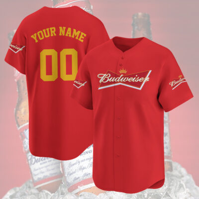 Personalized Budweiser Baseball Jersey