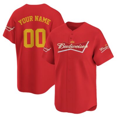 Personalized Budweiser Baseball Jersey