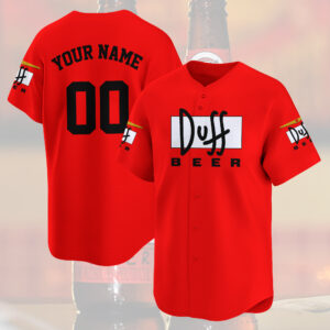 Personalized Duff Beer Baseball Jersey