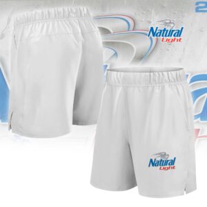 Natural Light Baseball Shorts - White