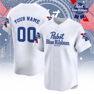 Personalized Pabst Blue Ribbon Baseball Jersey