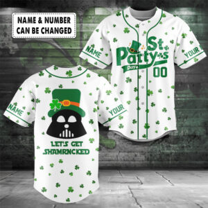 Personalized Let's Get Shamrocked St. Patrick's Day, Baseball Jersey