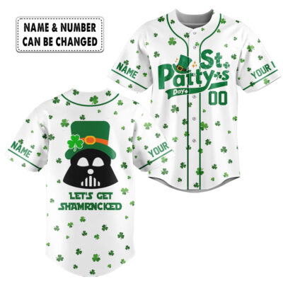 Personalized Let's Get Shamrocked St. Patrick's Day, Baseball Jersey