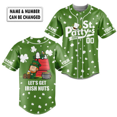 Personalized Irish Nuts- St. Patrick's Day, Baseball Jersey