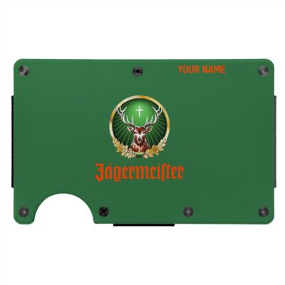 Personalized Jagermeister Metal Card Holder