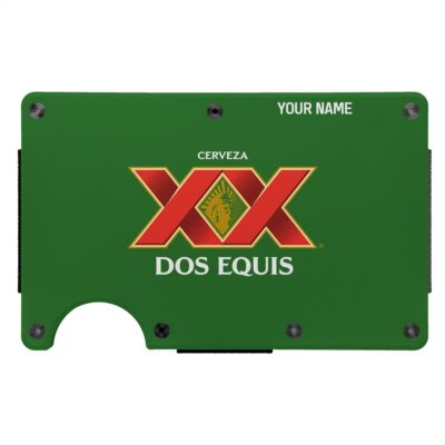 Personalized Dos Equis Metal Card Holder