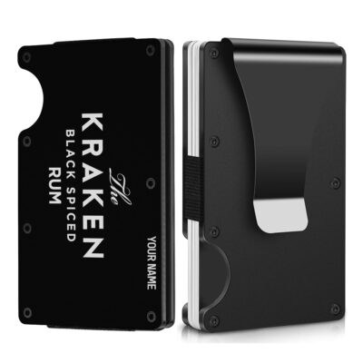 Personalized Kraken Metal Card Holder