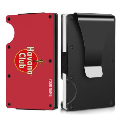 Personalized Havana Metal Card Holder