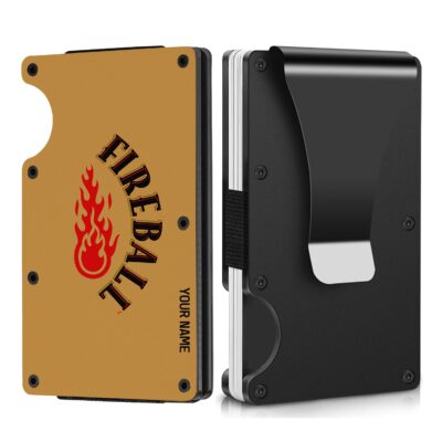 Personalized Fireball Metal Card Holder