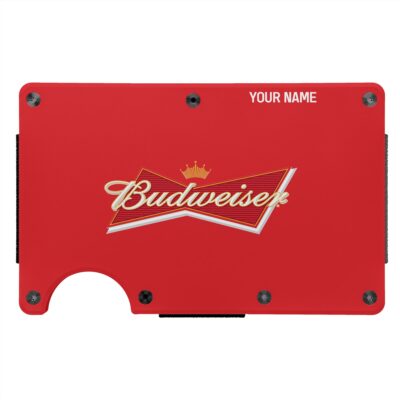 Personalized Budweiser Metal Card Holder