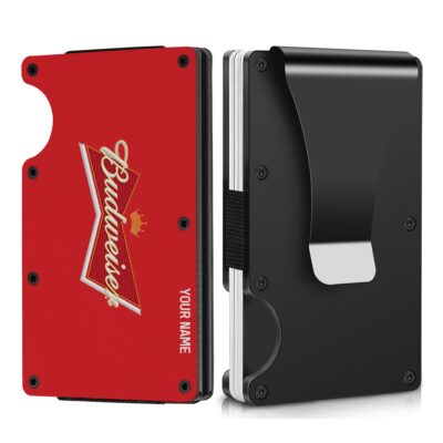 Personalized Budweiser Metal Card Holder