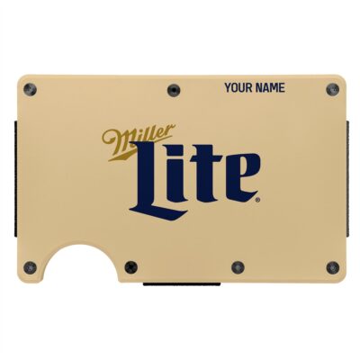 Personalized Miller Lite Metal Card Holder