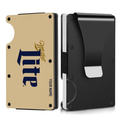 Personalized Miller Lite Metal Card Holder