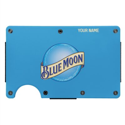 Personalized Blue Moon Metal Card Holder