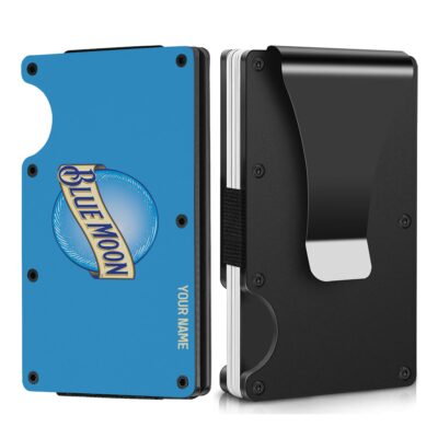 Personalized Blue Moon Metal Card Holder