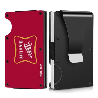 Personalized Miller High Life Metal Card Holder