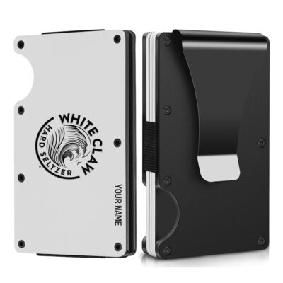 Personalized White Claw Metal Card Holder