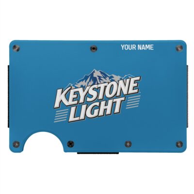 Personalized Keystone Light Metal Card Holder