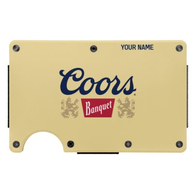 Personalized Coors Banquet Metal Card Holder