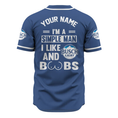 I’m a Simple man Busch Light Baseball Jersey